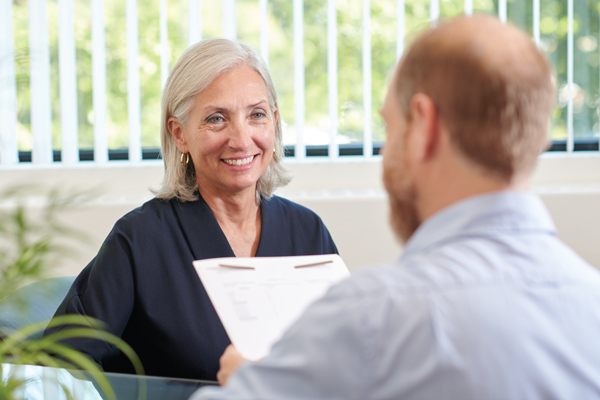 Female patient in a clinic visit with naturopath